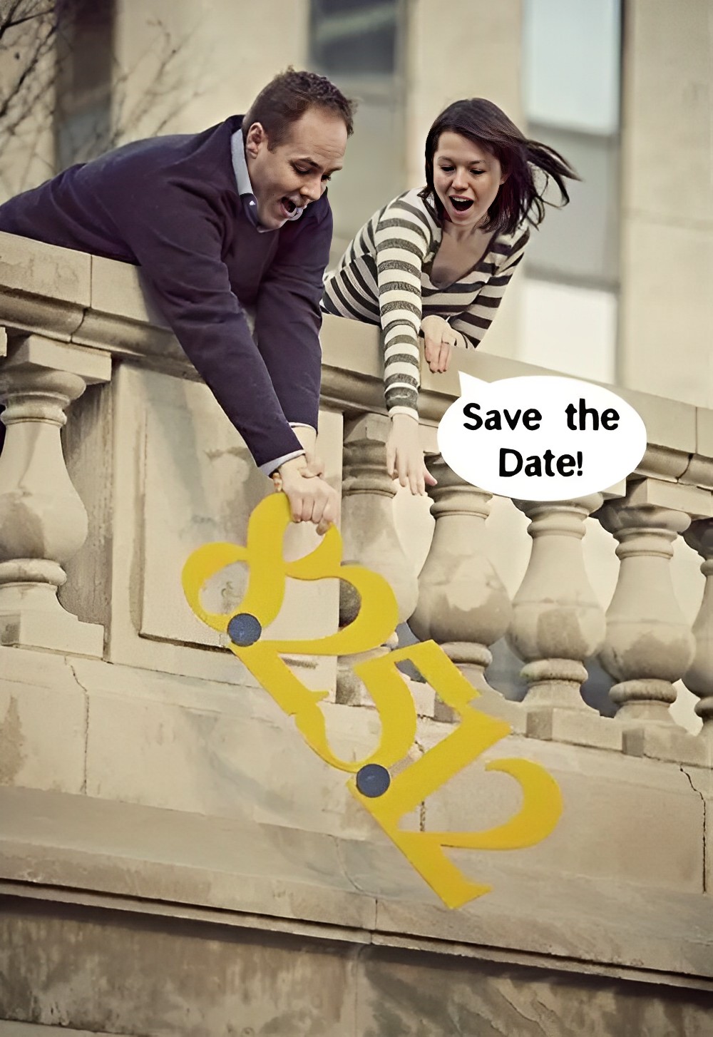 save-the-date photo of couple