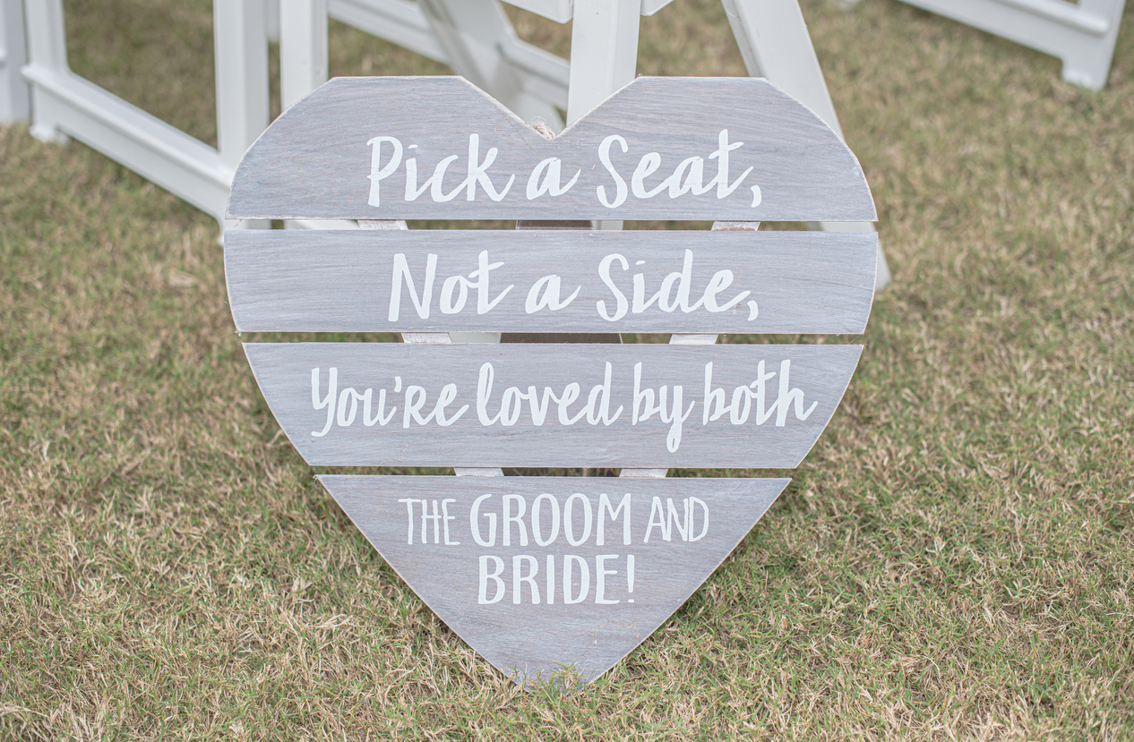 clever and humorous wedding signage.