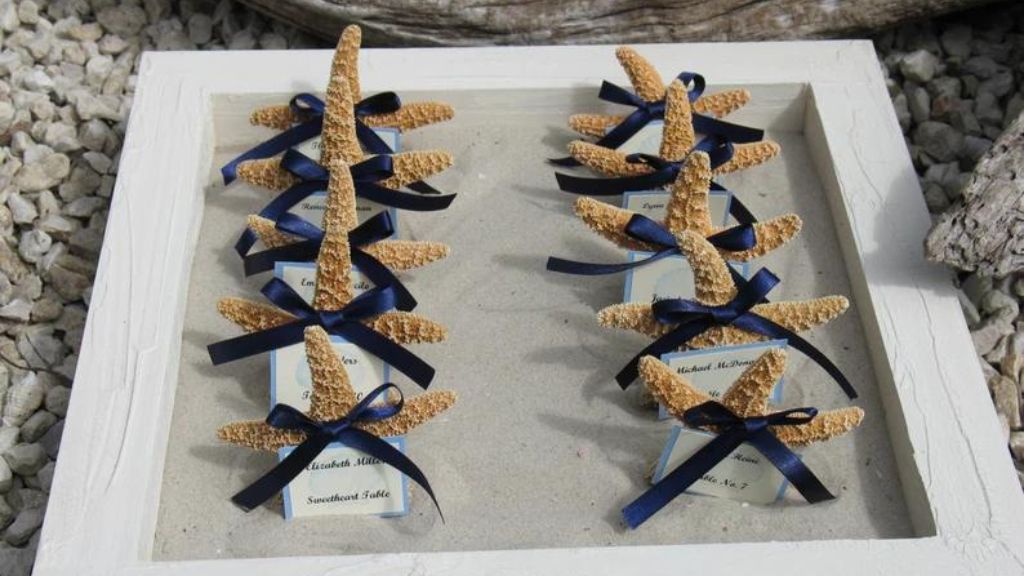 Beach Wedding Sugar Starfish Place Cards