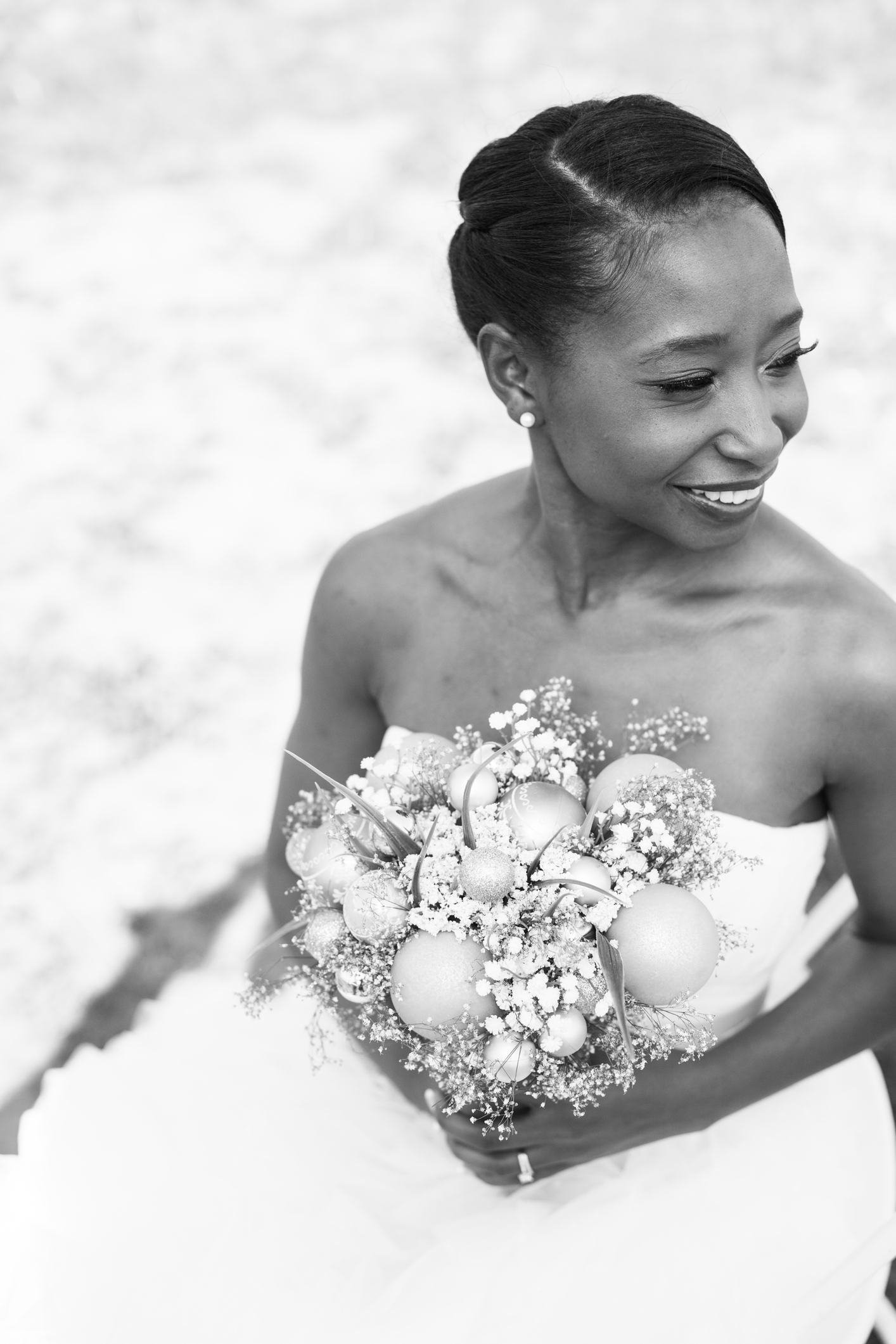 Portrait of a beautiful African American Bride