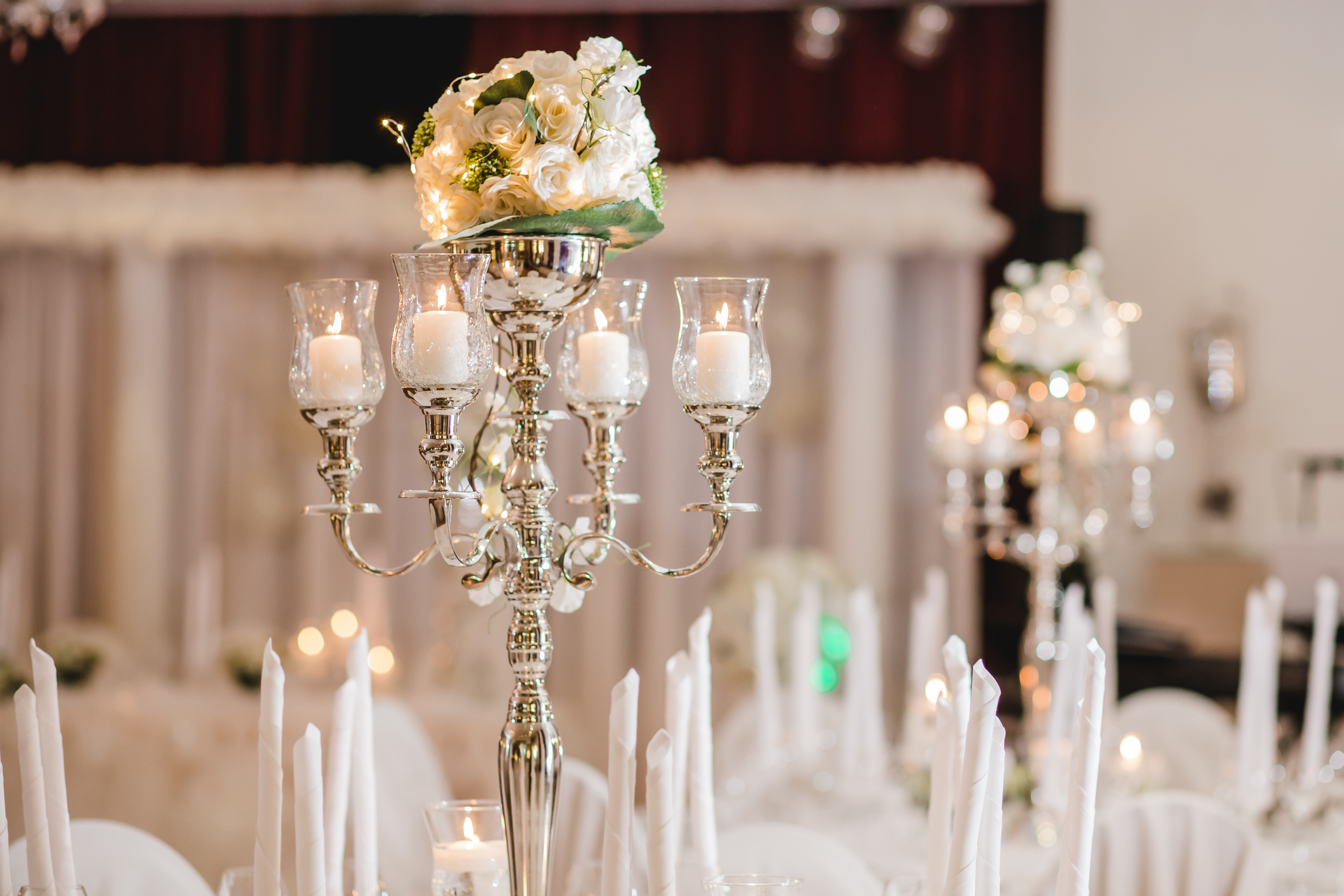 chandelier wedding centerpieces